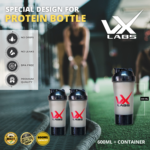 Vx labs Gym Shaker bottle 700ml with Extra Compartment, 100% Leakproof, Ideal for Protein, Preworkout and BCAAs, BPA Free Material Protein Bottle Vx labs Gym Shaker bottle 700ml with Extra Compartment, 100% Leakproof, Ideal for Protein, Preworkout and BCAAs, BPA Free Material Protein Bottle